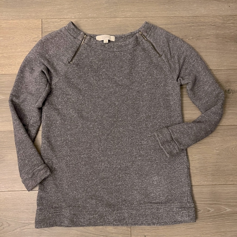 Loft Heathered Grey Sweater